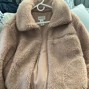 For The Repubic Teddy/sherpa Zip Coat